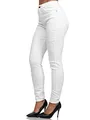 Tazzio Damen High Waist Skinny Jeans – Stretch Denim Hose im Slim Fit, Figurformende Damenjeans mit 5-Pocket Style, Weiß F107 (Größe 36)