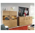 Lomadox Wohnzimmer-Set CARIATI-129, (Mega-Spar-Set, 2-St., 2-tlg), mit Highboard und Sideboard in Grandson Eiche Nb. 273/133/41 cm