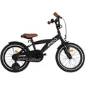 AMIGO Kinderfahrräder Jungen Explorer 16 Zoll 23 cm Jungen Rücktrittbremse Schwarz/Weiß - Weiß/Schwarz