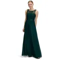 Vera Mont Cocktailkleid Vera Mont Abendkleid mit Spitze Bogenkante grün 30