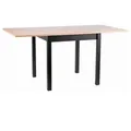 Ausziehbarer Esstisch HELMUT - 80x80, Eiche Artisan / Schwarz