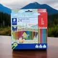 24 Buntstifte Noris colour 187 STAEDLER 18+6 Set dreieckige bruchsichere Stifte