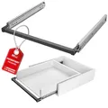 SOTECH VarioSlide Pat. Schubladenschienen Komplettset Schwerlastauszug KV2-100-H53-300 EH 300 mm bis 100 kg Einhandverriegelung schwarz eloxiert für Schubladen ohne Front bis 600 mm Breite, Caravan,