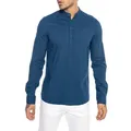RedBridge Langarmshirt mit Stehkragen – Schlupfhemd-Stil, Minimalistisches Design blau M