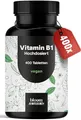 Vitamin B1 Hochdosiert - 400 Tabletten mit 250mg - Vitamin B 1 Thiamin - Vit B1 Laborgeprüft, Vegan & Produziert in Deutschland - Verpackung kann variieren