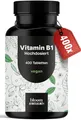 Vitamin B1 Thiamin - 400 Tabletten - 250mg hochdosiert - Vegan