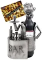 BRUBAKER Wein Flaschenhalter Barkeeper Metall Skulptur mit Geschenkkarte