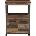 Barschrank FORTE "Homebar", grau (betonoptik dunkelgrau, old, wood vintage), B:60cm H:88,2cm T:40cm, FSC-zertifizierter Holzwerkstoff, Schränke, Barschrank, Höhe ca. 88 cm