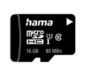 Hama microSD Karte, Memory Fast, + Adapter/Mobile, Class 10 UHS-I Speicherkarte (16 GB, UHS-I Class 10, 80 MB/s Lesegeschwindigkeit)