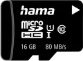 Hama microSDHC 16GB Class 10 UHS-I 80MB/s + Adapter