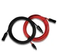 Cansolar 2x Solarkabel 6mm² - 1m - Verlängerungskabel für zuverlässige und flexible Solarverbindungen