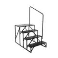VEVOR RV-Stufen 4-Stufen RV-Treppe 200kg Handlauf Kohlenstoffstahl RV-Anhänger