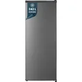 homeX Kühlschrank ohne Gefrierfach groß, freistehender Vollraumkühlschrank - 242 Liter, leise, silber, CS2421E-S - Silber