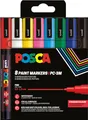 POSCA 186558 - POSCA Marker Set, 8 Acrylstifte PC-3M, Permanent Marker 0,9 - 1,3 mm Rundspitze