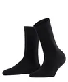 FALKE Damen Socken Softmerino W So Wolle Baumwolle einfarbig 1 Paar, Schwarz Black 3009, 41-42