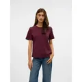 Vero Moda Kurzarmshirt VMPAULINA SS T-SHIRT GA JRS NOOS Baumwolle, regular fit rot M (38)
