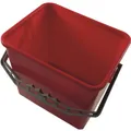 meiko Textil GmbH Meiko Eimer, 24 x 21,5 x 19 cm, 6 Liter, Eckiger Reinigungseimer für die tägliche Anwendung, Farbe: rot 938128-002-1