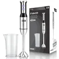 LEBENLANG 1000W Stabmixer Edelstahl - Mit Spritzschutz und 8 Stufen plus Turbo | Hochwertiger Pürierstab Edelstahl und Mixstab | Küche Zauberstab | Hand blender Rührstab Stick - Mixer 1000 watt