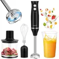 Stabmixer 4-in-1 1000W Edelstahl Pürierstab Zerkleinerer Set Schneebesen Mixer