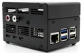 KKSB Gehäuse für Raspberry Pi 5 , passend für IQaudio DAC+ / Pro, Aluminium, eloxiert, schwarz