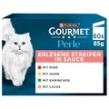 Gourmet Perle Erlesene Streifen Katzenfutter nass, Sorten-Mix, 60er Pack (60 x 85g)