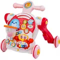 COIL Lauflernwagen 5-in-1, Lernspielzeug, Musikspielzeug,für Kinder, Lauflernwagen mit Licht und Musik, Roller, Spieltisch, höhenverstellbar, ab 12 Monaten (Rosa)