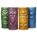 Tiki Cocktailgläser Hawaii Gläser Tiki Totem Cocktailbecher im 4er Set