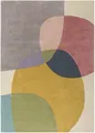 Wollteppich FLAIR RUGS "Glow, gemustert & modern", bunt, B:160cm H:8mm L:230cm