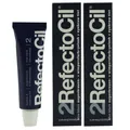 RefectoCil 2 Blue Black blauschwarz 2 x 15 ml Augenbrauenfarbe & Wimpernfarbe Se