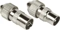 Hama Koax-Set, Metall, Stecker/Kupplung, schraubbar (00205211)