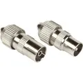 Hama Antennen-Adapter-Set Koax-Stecker/Koax-Kupplung Schraubbar Silber 2 Stück