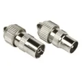 Hama Koax-Set, Metall, Stecker/Kupplung, schraubbar (00205211) Audio- & Video-Kabel