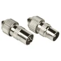 HAMA Metall Koax-Set Antenne Stecker/Kupplung schraubbar