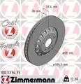 ZIMMERMANN Bremsscheibe 100.3374.75 für AUDI VW