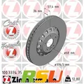 2x Zimmermann Bremsscheibe FORMULA Z 100.3374.75 Höhe 57 mm Lochkreis 112 mm