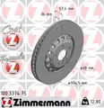 2 x ZIMMERMANN 100.3374.75 Bremsscheibe für AUDI,AUDI (FAW),VW