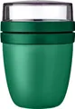 Mepal - Lunchpot Ellipse - Praktischer Joghurtbecher & Müslibecher - Unterteilung für Joghurt & Müsli - Geeignet für Gefrierschrank, Mikrowelle & Spülmaschine - 500 ml + 200 ml - Vivid Green