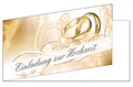 25 Stück Einladungskarten zur Hochzeit (EKT-102) Format DIN lang Einladungen Ringe Trauung Feier