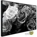 papermoon Infrarotheizung "EcoHeat - Blume Schwarz + Weiss", Matt-Effekt - bunt