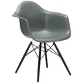 Vitra Stuhl Eames Plastic Armchair RE 63x83x59 cm granitgrau, Gestell: Ahorn schwarz, Designer Charles & Ray Eames