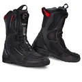 SHIMA STRATO Motorradstiefel Herren und Damen - Motorrad Wasserdicht Stiefel Tourenstiefel Schuhe Männer Leder Schwarz (Damen, Vented, 37)