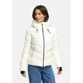 Marikoo Winterjacke Yukanii Kurze Winterjacke mit langen Bündchen und Daumenloch weiß L (40)