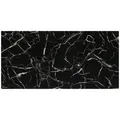 IZODEKOR - PVC Wandpaneel Marmoroptik 122x244 cm – Wasserfest & Hitzebeständig für Küche & Bad - Model: Black White - Schwarz