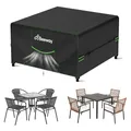 BEEWAY Gartenmöbel Abdeckung Wasserdicht V2.0 150x150x73cm, Schutzhülle Abdeckplane für Gartentische Terrassenmöbel Möbelsets - 420D Oxford Gewebe, Anti-UV, Winterfest