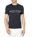 Armani Exchange Herren Short Sleeve Milan New York Logo Crew Neck T-Shirt, Navy, X-Groß