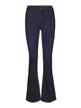 Noisy May Damen Flared Schlag Jeans High Waist Denim Stretch Hose Wide Vintage Pants NMSALLIE, Farben:Dunkelblau, Größe:30W / 30L