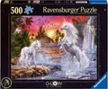 Ravensburger Puzzle Glow in the Dark, Einhörner am Fluss, 500 Puzzleteile, Made in Germany