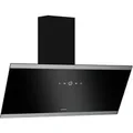 Klarstein FlashLine Dunstabzugshaube 90cm  524m³/h 3 Stufen Touch LED Abluft/Umluft 100W Schwarz