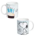Peanuts The Tasse Snoopy - Wünsch dir was! Kaffeetasse Becher Kaffeebecher aus Keramik Blau 320 ml