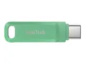 SanDisk Ultra Dual USB Flash Drive Go 64 GB, USB-C, Absinthe Green
